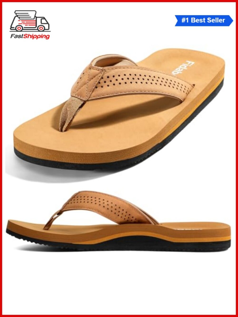 ✨ Men's Arch Support Flip Flops - Non-Slip Yoga Mat Sandals for Beach & Pool